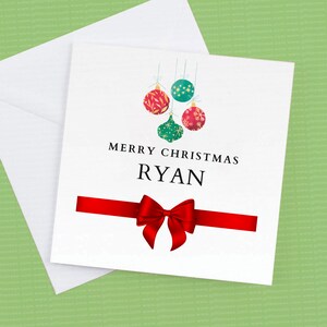 Carte de visite personnalisée Joyeux Noël, carte de Noël personnalisée