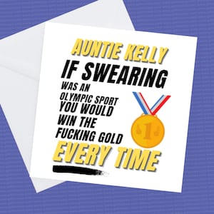 Personalisierte Geburtstagskarte, Wenn Swearing eine olympische Sportkarte war