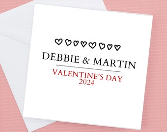 Valentines Day 2024 , Personalised Valentines Card