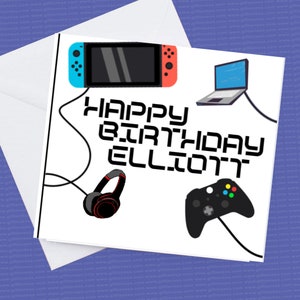 Personalisierte Gaming Geburtstagskarte