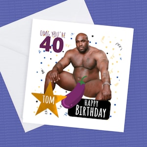 Personalised Fun Barry Birthday Card Add Age and Name to front of card