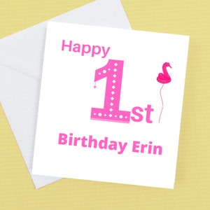 Carte personnalisée du 1er anniversaire