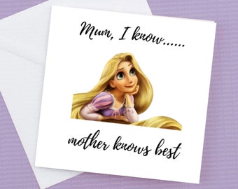 Mothers Day card  - Mum I Know, Mother Knows Best