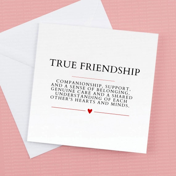True Friendship Support Card True Friendship Support Card