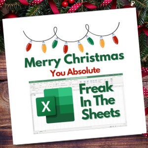 Freak in de lakens Speadsheet Kerstkaart