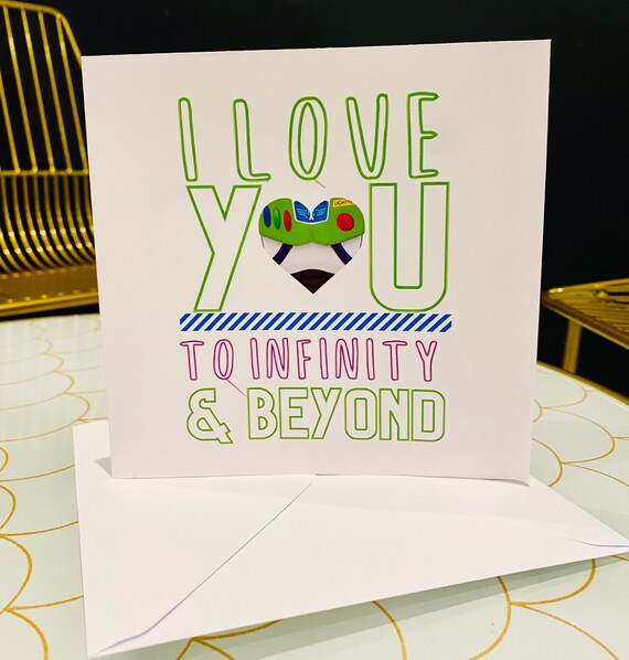 Te amo al infinito y más allá de la tarjeta
