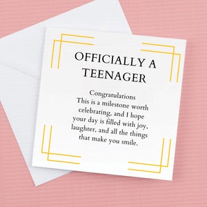 Geburtstagskarte für Teenager, Teenager Geburtstagskarte, 13 Geburtstagskarte