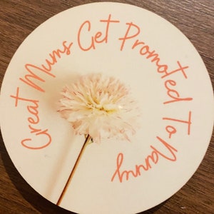 Great mums get promoted to Gran personalised wooden coaster
