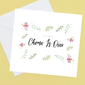 Chemo is Over laat kaart en envelop vieren