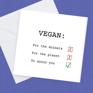 Vegano para molestarte Tarjeta y sobre