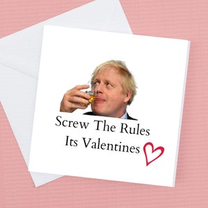 Vis les règles Boris Valentines Card