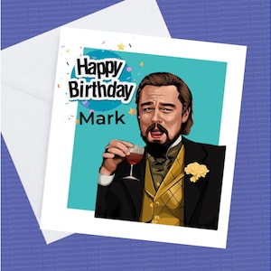 Personalised Leonardo Dicaprio Birthday card
