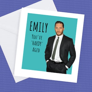 Cartão de aniversário personalizado de Tom Hardy