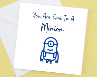 Minions Anniversaire Carte Personnalisee Avec Nom Et Age Etsy Minions Anniversaire Carte Personnalisee Avec Nom Et Age Etsy