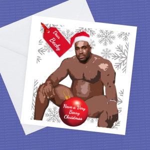 Gepersonaliseerde Barry Kerstkaart, Heb een zeer Barry Kerstmis, grappige Barry Card grote kerstballen kaart