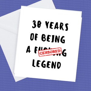 Verjaardagskaart 30 jaar een legende zijn, kan worden gepersonaliseerd voor elke leeftijd