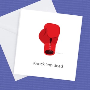 Knock 'em toten Boxhandschuh viel Glück Karte