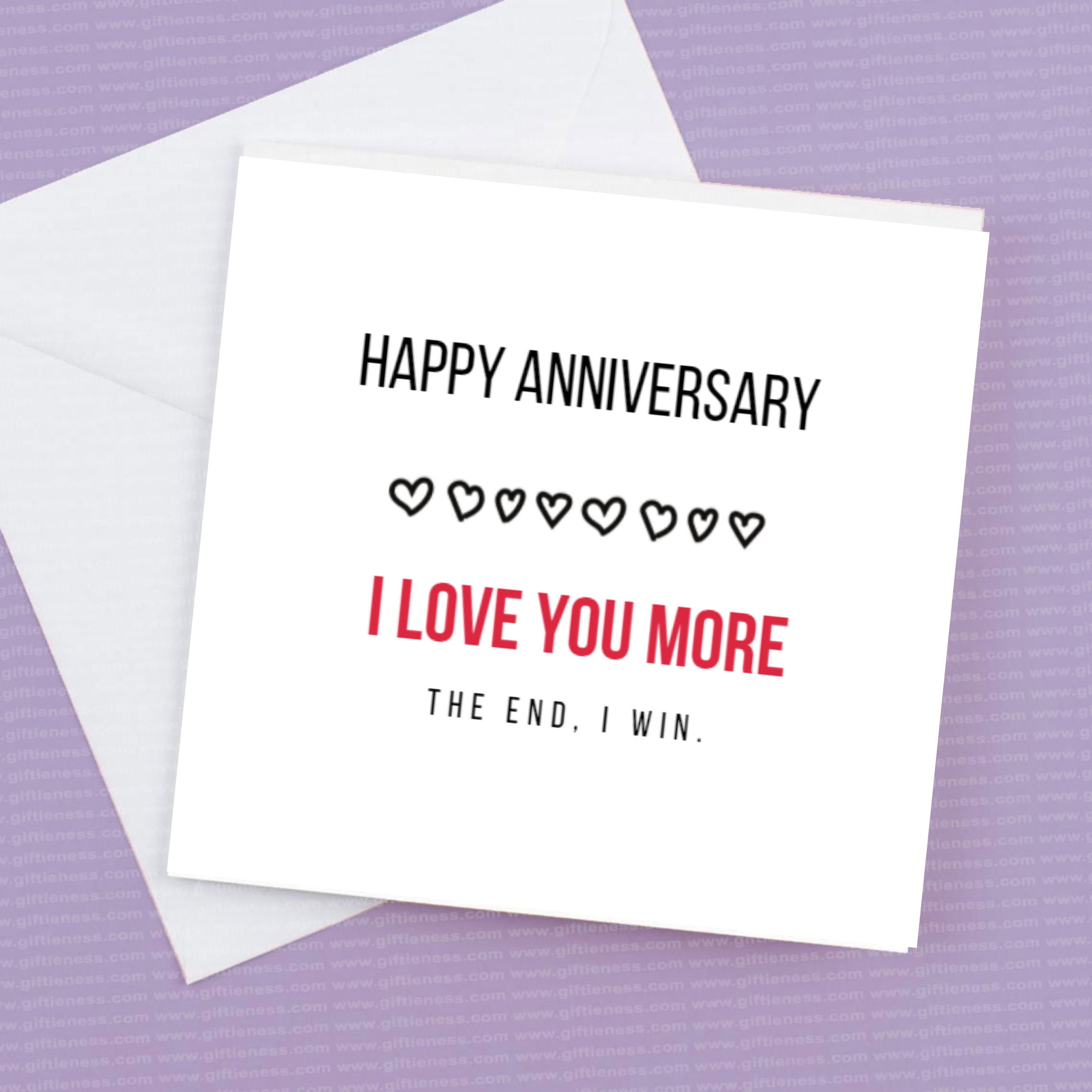 Happy Anniversary - I Love You More, the End, I Win. - Etsy