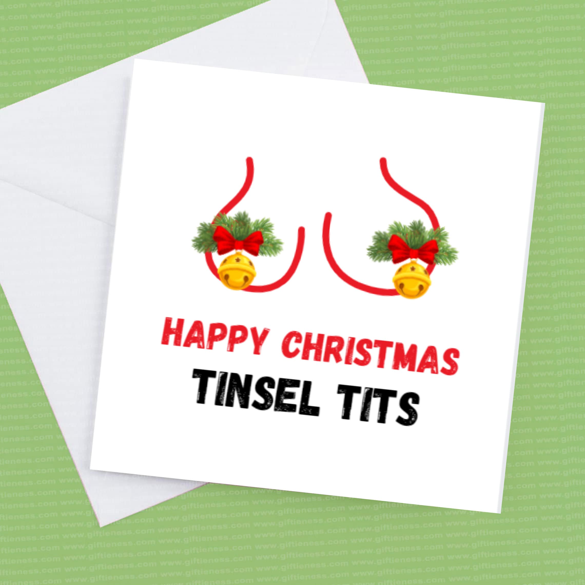 Happy Christmas Tinsel Tits - Etsy Norway
