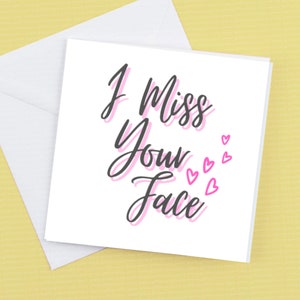 I Miss Your Face - carte et enveloppe