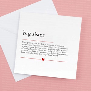 Carte d'anniversaire grande soeur