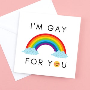 Carte valentines « Je suis gay pour toi »