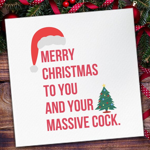 thumbnail image 2 of Funny Christmas Card With Envelope - "Big Cock" 1345 By Nobleworks (Made In USA) 2 of 4