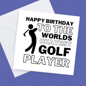 Joyeux anniversaire Carte de joueur de golf