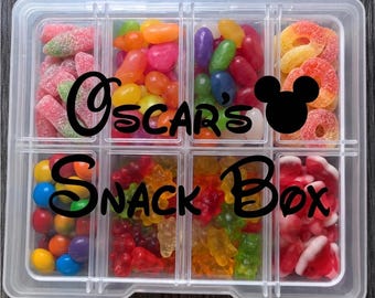 PERSONALISED Mouse Head Name Snack Box Label Vinyl Decal Sticker - STICKER ONLY 6"x3"