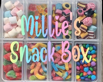 PERSONALISED Travel Snack Box Label Vinyl Decal Sticker - STICKER ONLY 6" X 3"