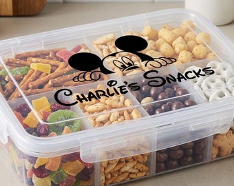 PERSONALISED Travel Snack Box Label Vinyl Decal Sticker - STICKER ONLY