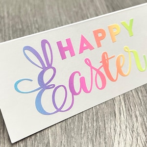 1 x Frohe Ostern Vinyl Aufkleber Label Aufkleber