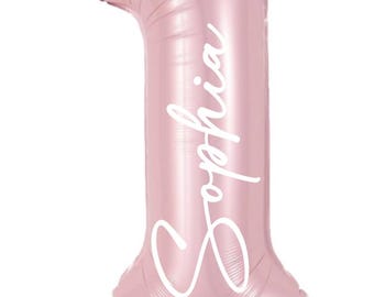Custom Name Vinyl Decal for Number Balloon | Birthday Party Decor Sticker