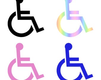1 x Disabled Wheelchair Logo Vinyl Decal Sticker For Car Windows Bumpers
