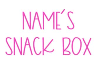 Personalized Snack Box. Kids Snack Box. Kids Shackle Box