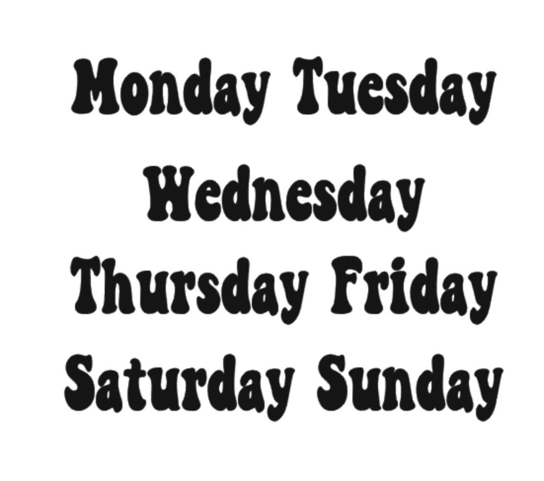 full-set-of-7-days-of-the-week-vinyl-decal-teacher-labels-etsy