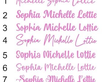 Personalised Vinyl Name Labels | Custom Stickers for Bottles, Lunchboxes, Weddings