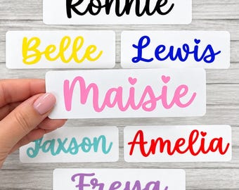 PERSONALISED  Vinyl Name Labels | Name Stickers | School Lunchbox | Bottles | Wedding Vinyl Decals | School
