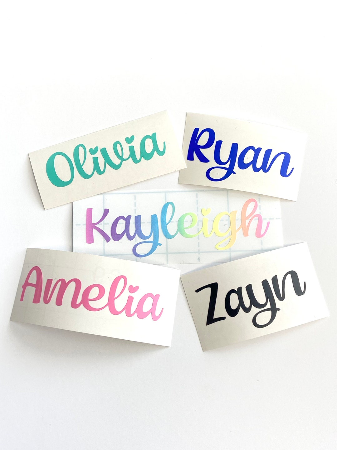 PERSONALISED Custom Vinyl Name Label Sticker Lunchbox Bottle Glass Kids