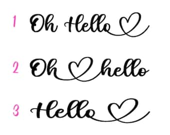 Oh Hello Letterbox Door Vinyl Decal Sticker Label