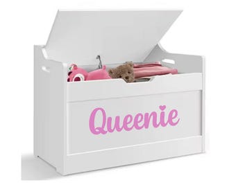 Personalised Toy Box Vinyl Name Sticker Decal • Kids Toy Chest Label • Custom Name Decal • Storage Box Vinyl • Up to 30cm •