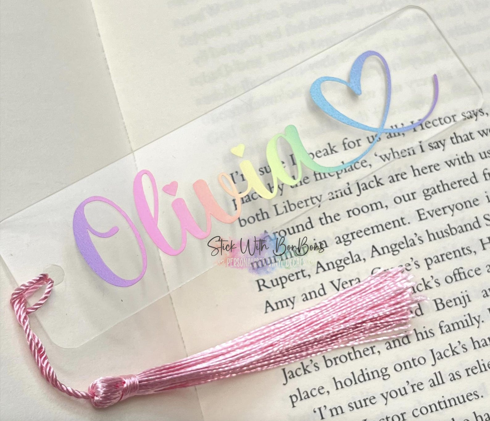 Personalised Teacher Notebook: Rainbow Design, End Of Year Gift - View #2