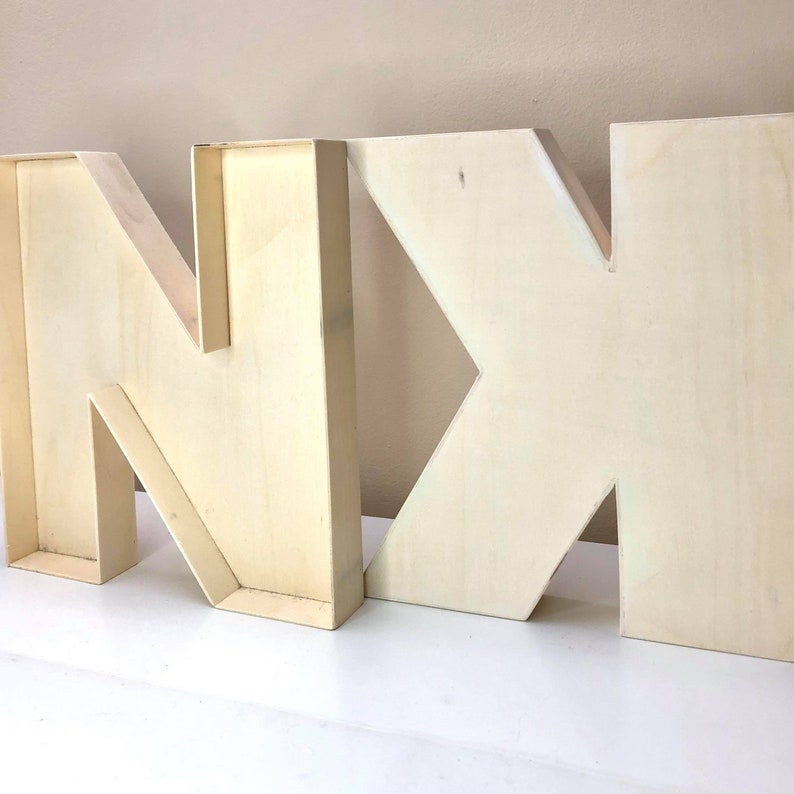 AZ & Wooden Fillable Letters Hollow Letters Fillable Etsy