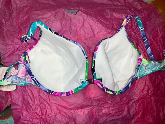 NWT Vintage Venus Flower Leaves bikini top 1980s … - image 6