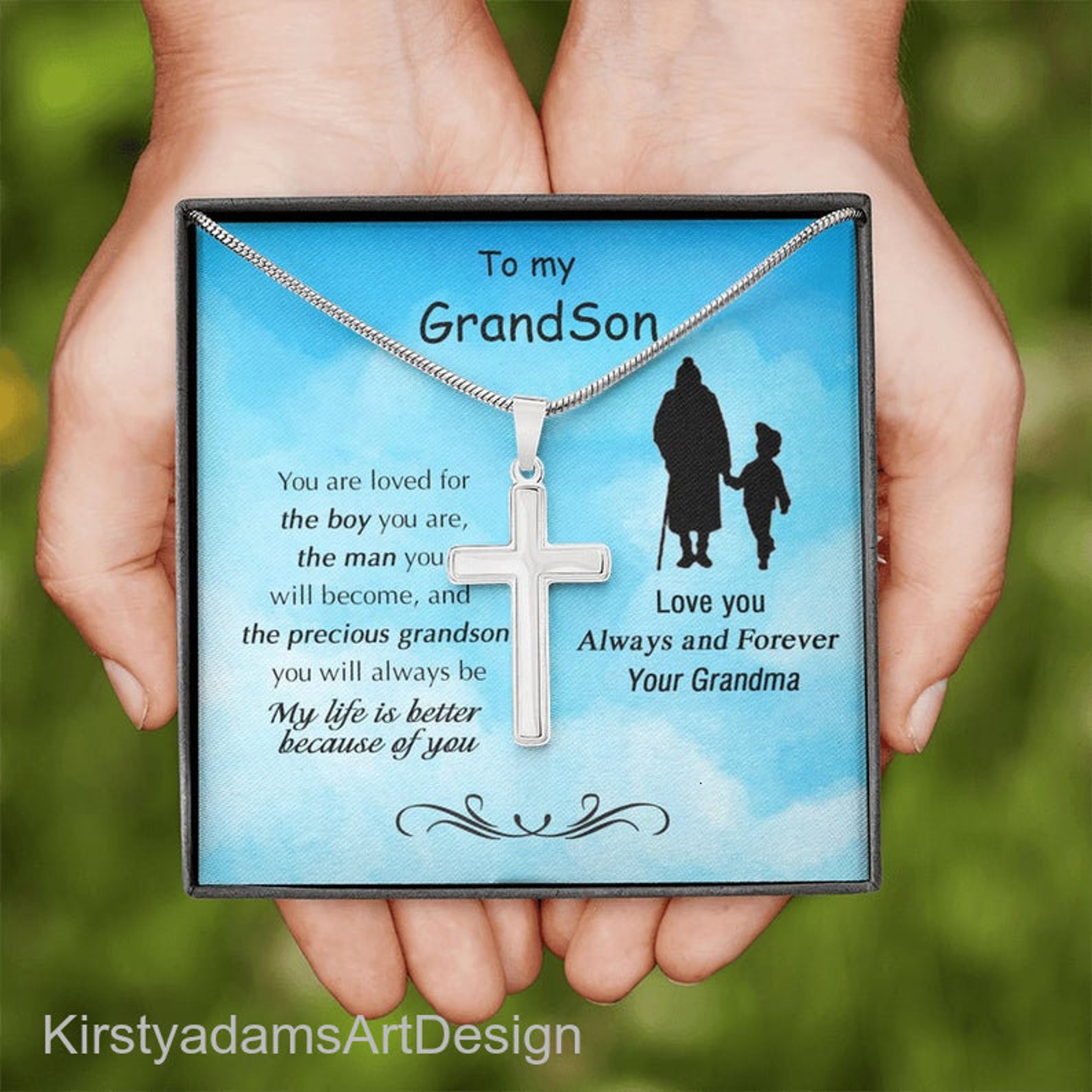 Necklace Gifts For Grandson Personalized Gifts Grandson Etsy