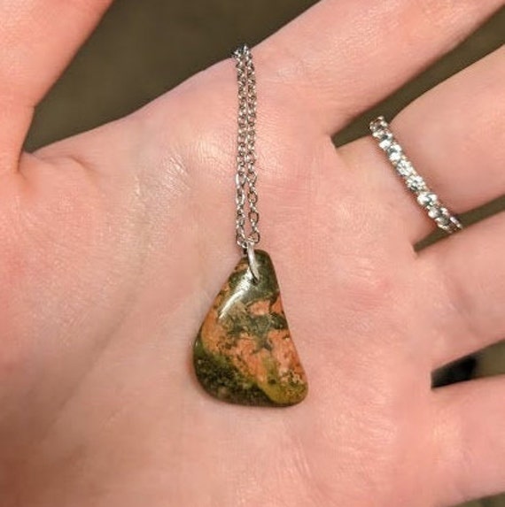 Hand Wrapped Crystal Pendants MalachiteSodalitePeach Agate Unakite