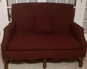 Vintage 2 seat Sette/loveseat Burgundy