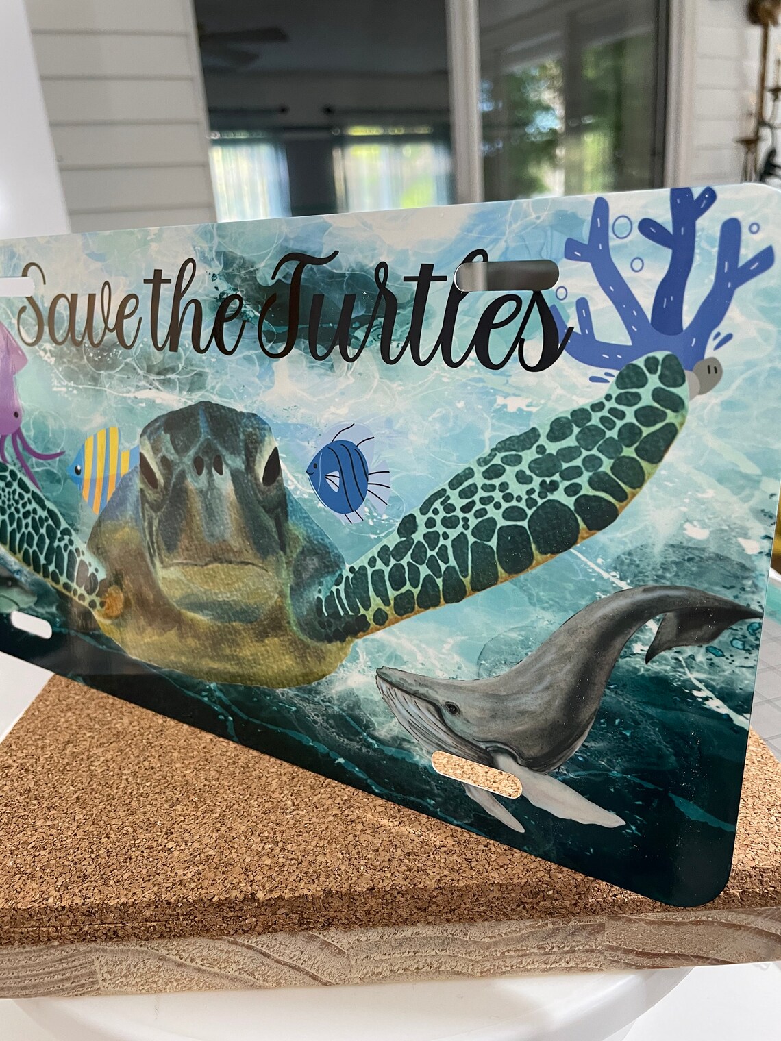 Save the Turtles License Plate Great for Your Car Golf Cart Etsy