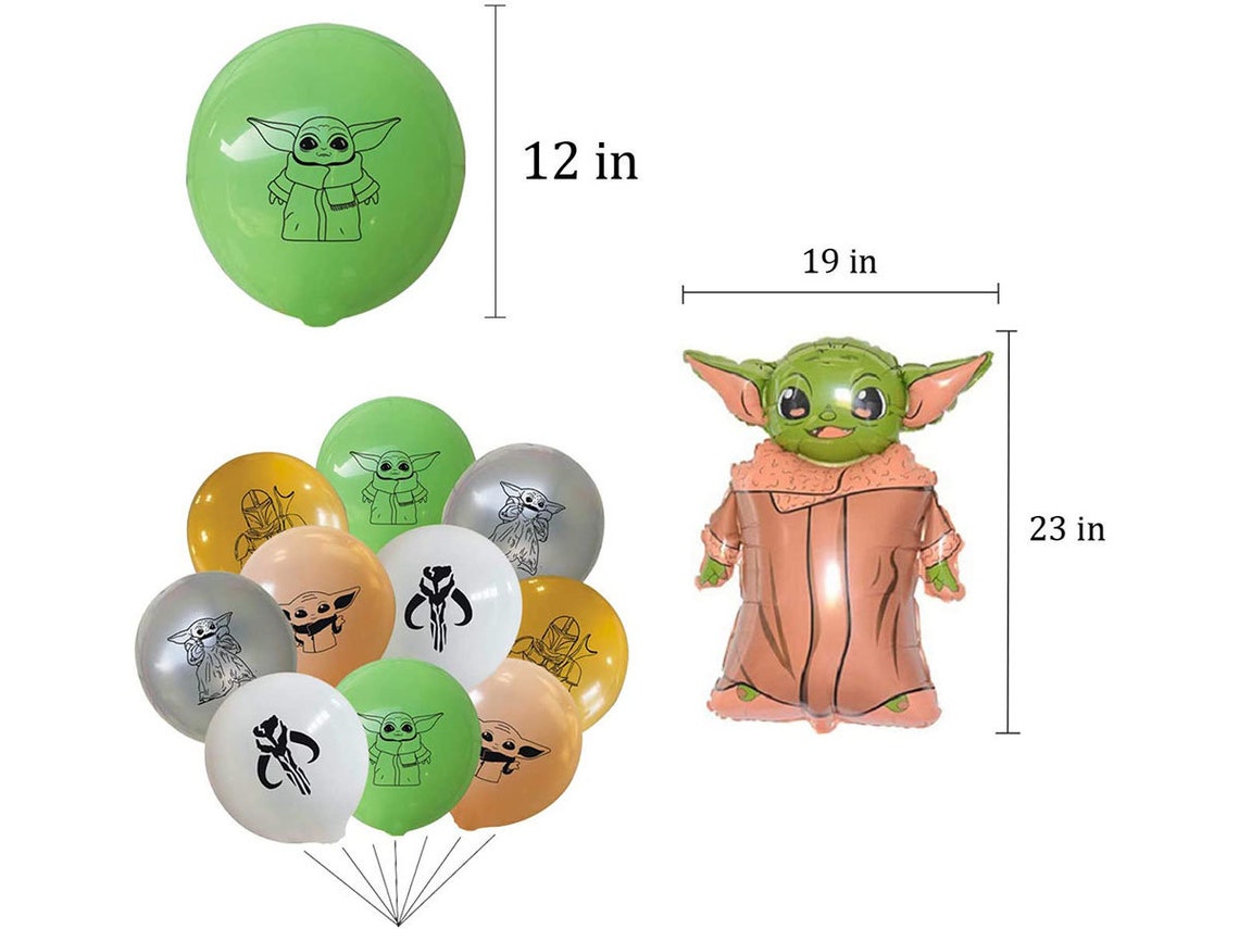 47 Pcs Baby Yoda Party Supplies Star Wars The Mandalorian Etsy
