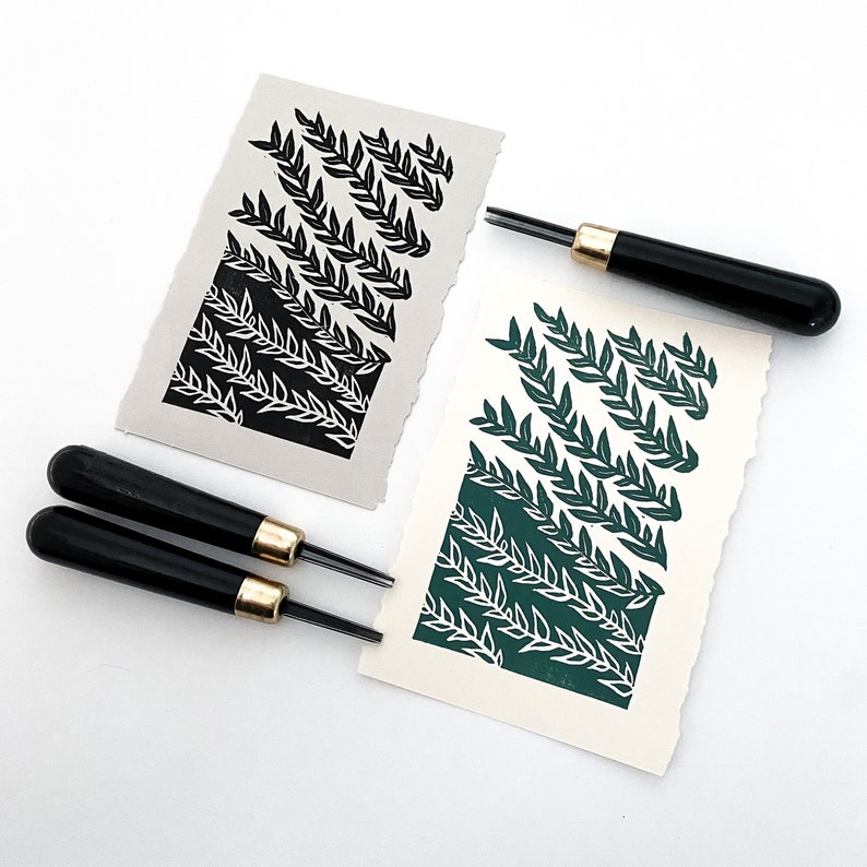 Vines II Blockprint \u2022 Linocut Print \u2022 Leaves \u2022 Vines \u2022 Plant Art \u2022 Plant Pattern \u2022 Art Print \u2022 Green \u2022 Wall Art \u2022 Black and Grey \u2022